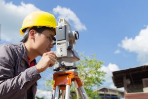 A land survey being done