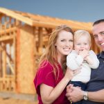 family getting land survey before new build