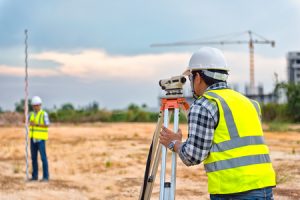 construction layout during land surveying