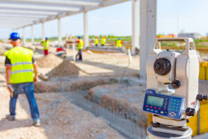 Surveying on the construction jobsite